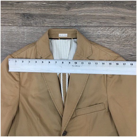 New J Crew‎ Mens Blazer Sport Coat 3 Button Casual Jacket Size 38R Cotton Suits - Picture 8 of 12